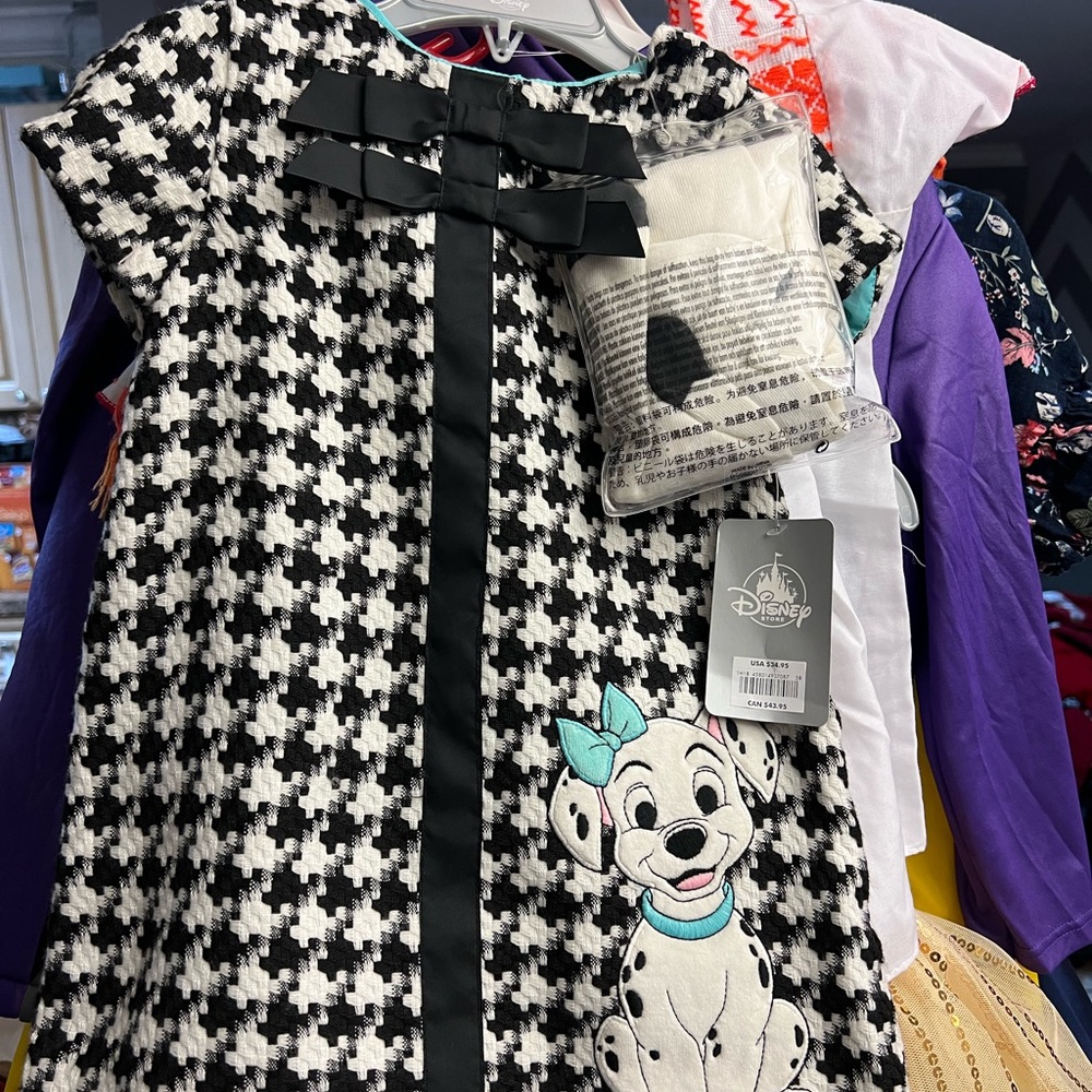 Disney store Dalmatian dress size 4 shoes size 8